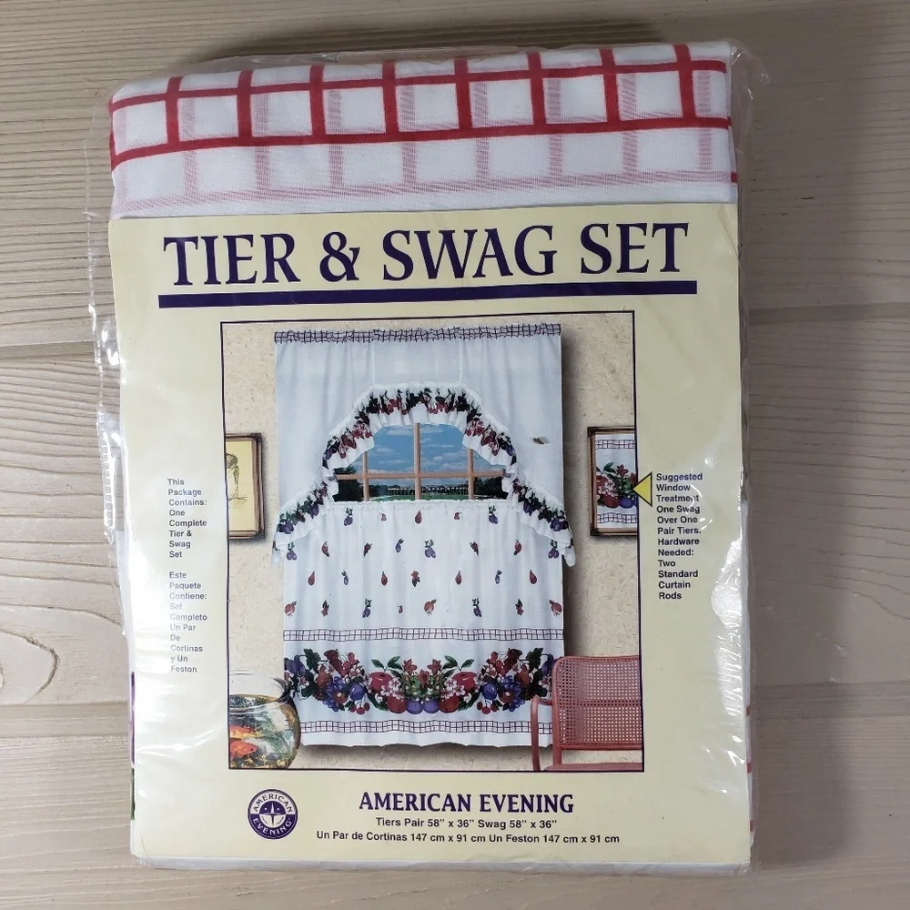American Evening Tier & Swag Set NWT